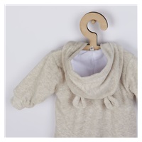 Aksamitny kombinezon dla niemowląt z kapturem New Baby Sweetheart beżowy