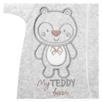 Aksamitny kombinezon dla niemowląt z kapturem New Baby Sweetheart szary