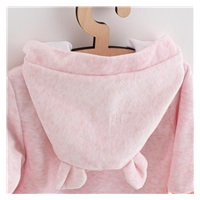 Aksamitny kombinezon dla niemowląt z kapturem New Baby Sweetheart różowy