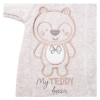 Aksamitny kombinezon dla niemowląt z kapturem New Baby Sweetheart beżowy