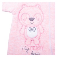 Aksamitny kombinezon dla niemowląt z kapturem New Baby Sweetheart różowy