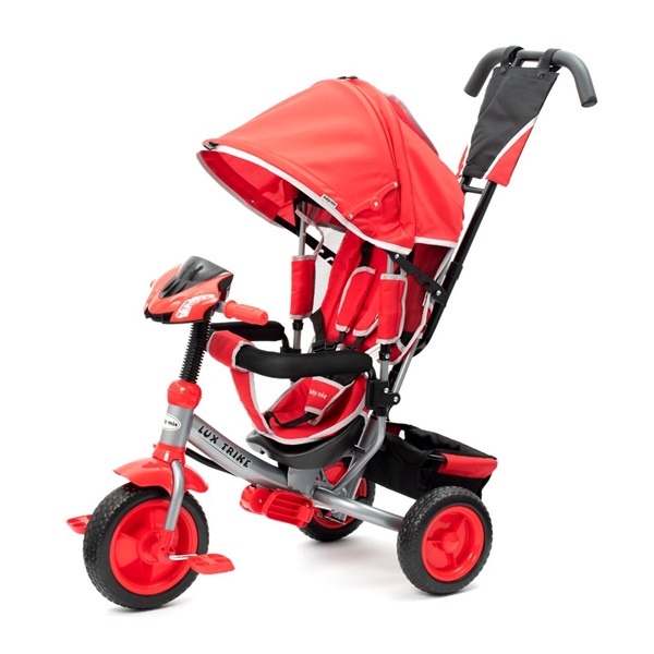 Dziecięcy rowerek trójkołowy z LED światłami Baby Mix Lux Trike czerwony