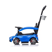 Dziecięcy jeździk z rączką Mercedes Benz AMG C63 Coupe Bayb Mix niebieski