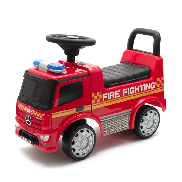 Dziecięcy jeździk z dźwiękiem Mercedes Baby Mix STRAŻ POŻARNA czerwony