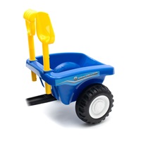 Dziecięce jeździdełko traktor z przyczepą i narzędziami Baby Mix New Holland niebieski