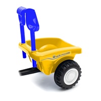 Dziecięce jeździdełko traktor z przyczepą i narzędziami Baby Mix New Holland żółty