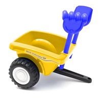 Dziecięce jeździdełko traktor z przyczepą i narzędziami Baby Mix New Holland żółty