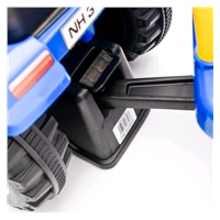 Dziecięce jeździdełko traktor z przyczepą i narzędziami Baby Mix New Holland żółty