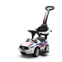 Dziecięcy jeździk z dźwiękiem i rączką Baby Mix AMBULANCE biały