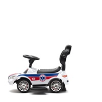 Dziecięcy jeździk z dźwiękiem i rączką Baby Mix AMBULANCE biały