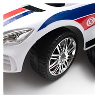 Dziecięcy jeździk z dźwiękiem i rączką Baby Mix AMBULANCE biały