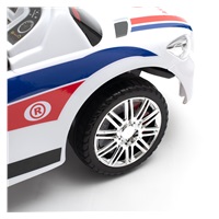 Dziecięcy jeździk z dźwiękiem i rączką Baby Mix AMBULANCE biały