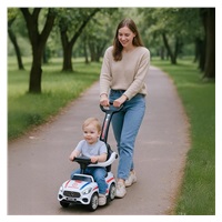 Dziecięcy jeździk z dźwiękiem i rączką Baby Mix AMBULANCE biały