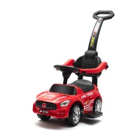 Dziecięcy jeździk z dźwiękiem i rączką Baby Mix STRAŻ POŻARNA czerwony