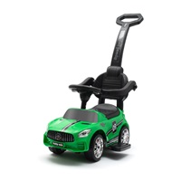 Dziecięcy jeździk z dźwiękiem i rączką Baby Mix RACER zielony
