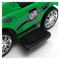 Dziecięcy jeździk z dźwiękiem i rączką Baby Mix RACER zielony