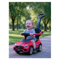 Dziecięcy jeździk z dźwiękiem i rączką Baby Mix RACER czerwony