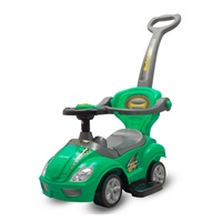 Dziecięcy jeździk z rączką 3w1 Baby Mix Mega Car zielony