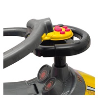 Dziecięcy jeździk z rączką 3w1 Baby Mix Mega Car żółty