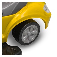 Dziecięcy jeździk z rączką 3w1 Baby Mix Mega Car żółty