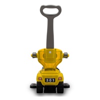 Dziecięcy jeździk z rączką 3w1 Baby Mix Mega Car żółty