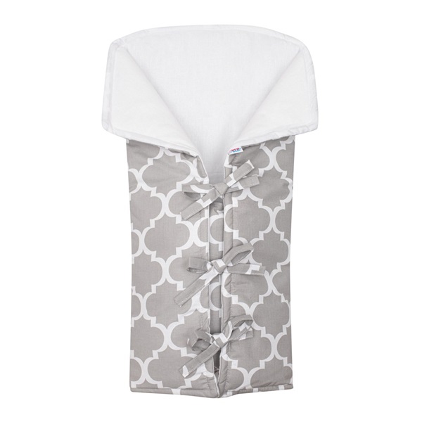 Klasyczny rożek wiązany New Baby JACKET szary maroko