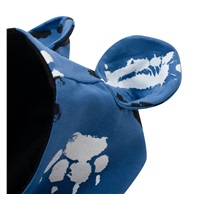 Bawełniany kombinezon dla niemowląt z kapturem a uszkami New Baby łapka niebieski