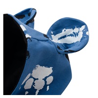 Bawełniany kombinezon dla niemowląt z kapturem a uszkami New Baby łapka niebieski