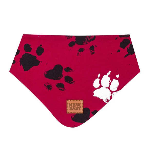 Niemowlęca bawełniana apaszką na szyję New Baby łapka ciemno różowa M