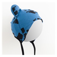 Niemowlęca bawełniana czapka z uszkami New Baby łapka niebieska