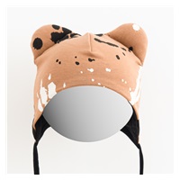 Niemowlęca bawełniana czapka z uszkami New Baby łapka musztardowa