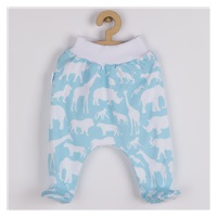 3-częściowy bawełniany komplet New Baby Kiddy biało-turkusowy