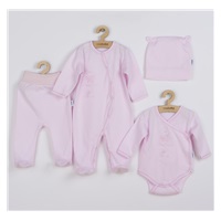 Zestaw niemowlęcy bawełniany New Baby Good Friends różowy