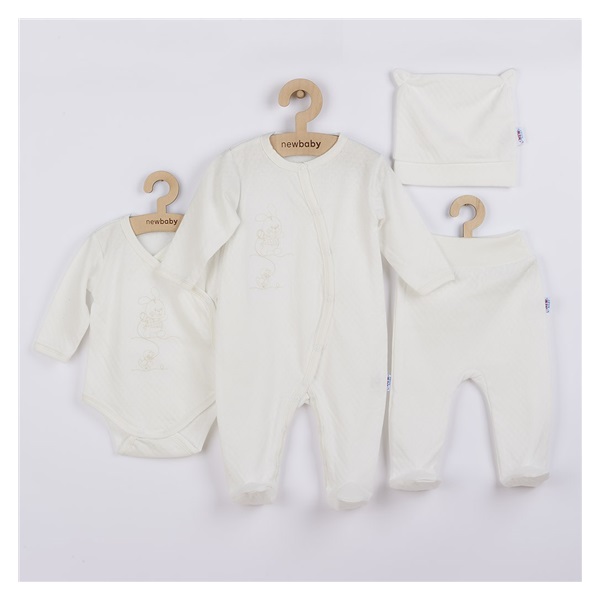 Zestaw niemowlęcy bawełniany New Baby Good Friends beżowy