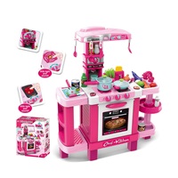 Kuchnia dziecięca Baby Mix Mały kucharz + akcesoria różowa