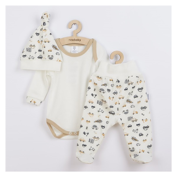 3-częściowy bawełniany komplet New Baby Cars