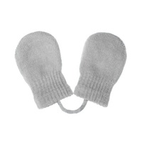 Dziecięce zimowe rękawiczki New Baby z sznurkami szare