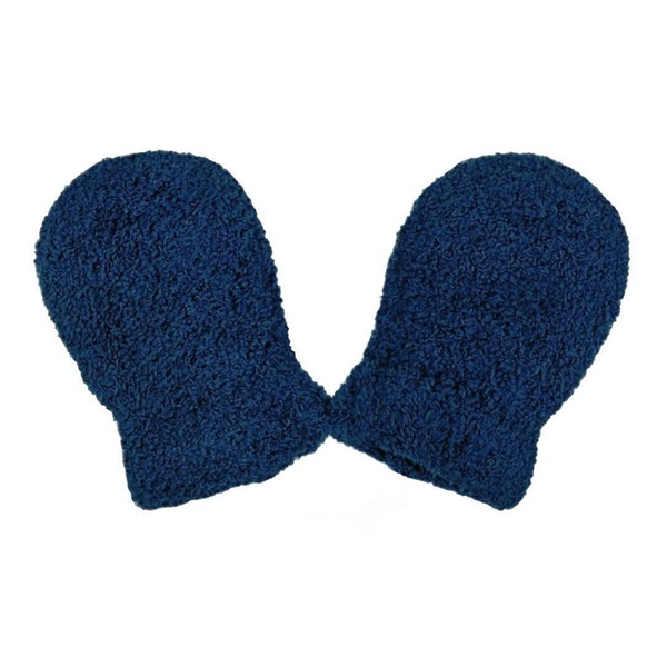 Dziecięce zimowe rękawiczki New Baby z sznurkami granatowe