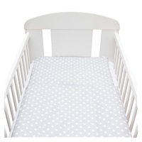 2-częściowy zestaw do łóżeczka New Baby 90/120 cm szary w kropki