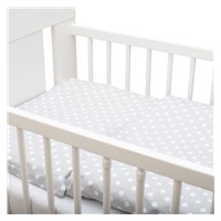2-częściowy zestaw do łóżeczka New Baby 90/120 cm szary w kropki