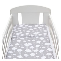 2-częściowy zestaw do łóżeczka New Baby 90/120 cm Chmurka szary