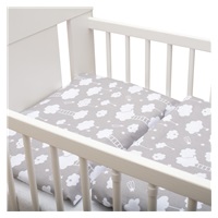 2-częściowy zestaw do łóżeczka New Baby 90/120 cm Chmurka szary