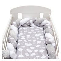 2-częściowy zestaw do łóżeczka New Baby 90/120 cm Chmurka szary