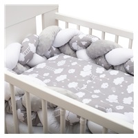 2-częściowy zestaw do łóżeczka New Baby 90/120 cm Chmurka szary