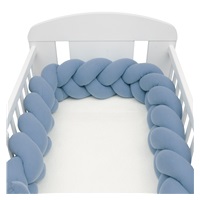 Ochraniacz do łóżeczka warkocz muślinowy New Baby niebieski