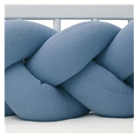 Ochraniacz do łóżeczka warkocz muślinowy New Baby niebieski