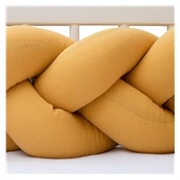 Ochraniacz do łóżeczka warkocz muślinowy New Baby musztardowy