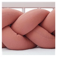 Ochraniacz do łóżeczka warkocz muślinowy New Baby różowy