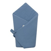 Muślinowy rożek wiązany New Baby niebieski