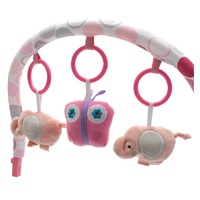 Leżaczek multifunkcyjny z wibracjami Baby Mix różowo-biały